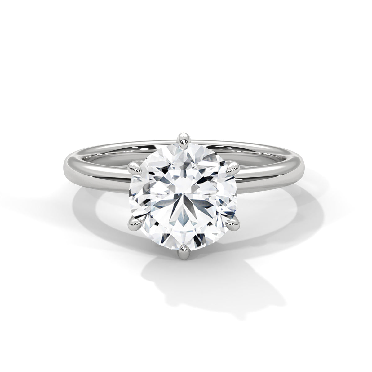Diamond ring on a white background