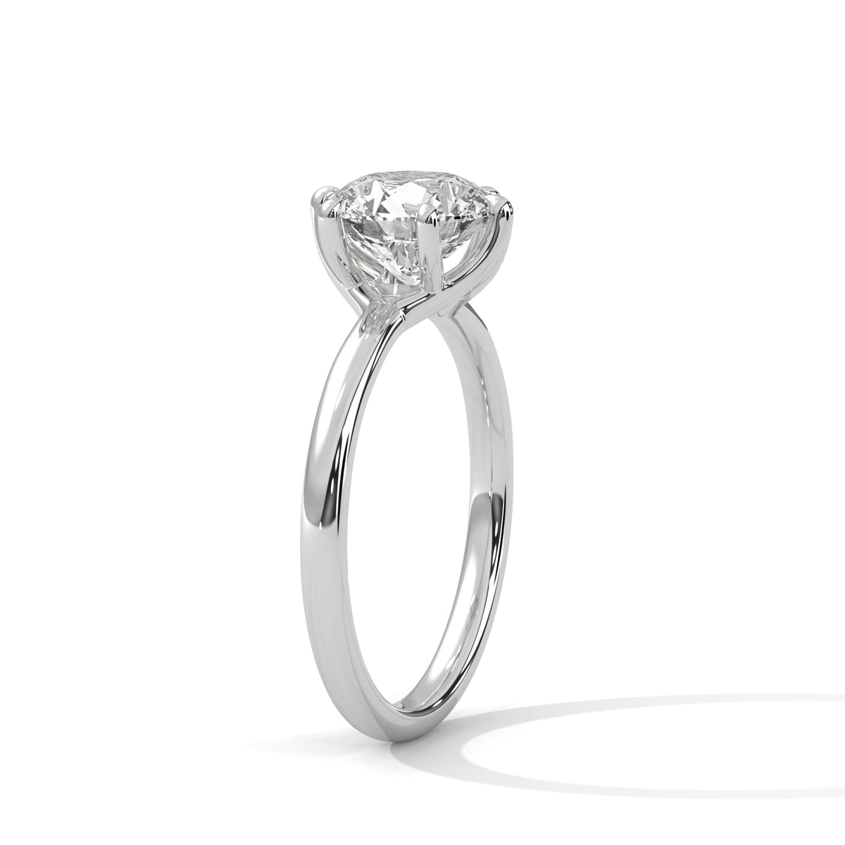 Diamond ring on a white background