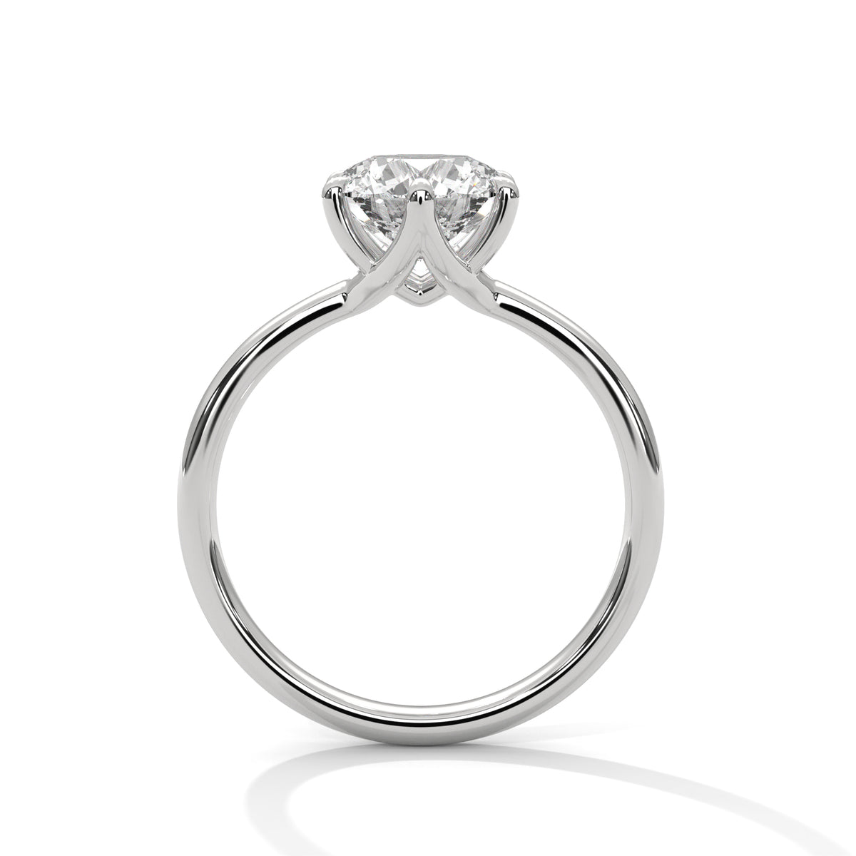Diamond ring with a white background