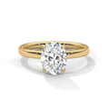 Classic Four-Prong Oval Solitaire Engagement Ring