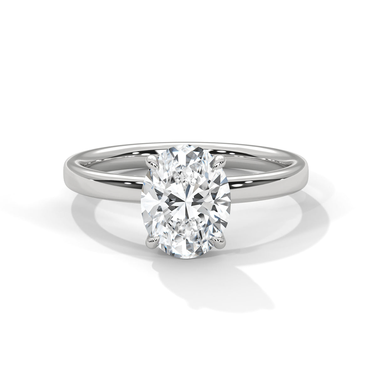 Diamond ring on a white background