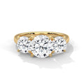 Classic Three-Stone Round Diamond Engagement Ring