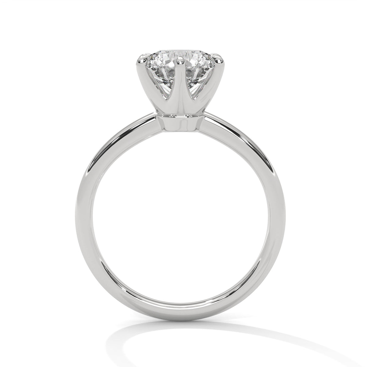 Diamond ring with a white background
