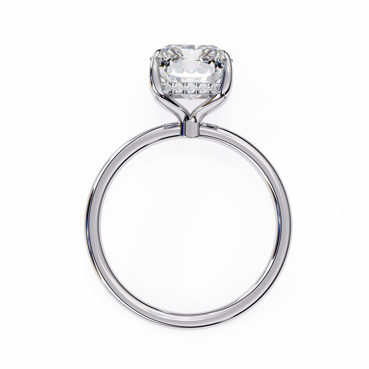 Diamond ring on a white background