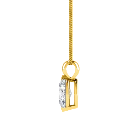 Marquise Lab Diamond 2 Claw Pendant