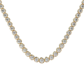 Round 20.35CT Lab Grown Graduating Tennis Necklace