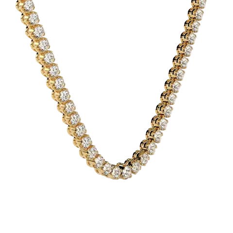 Round 20.35CT Lab Grown Graduating Tennis Necklace