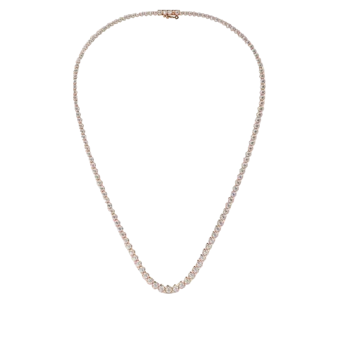 Round 20.35CT Lab Grown Graduating Tennis Necklace