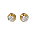 Round 4 CT Lab Grown Diamond Each 4 Prong Diamond Studs