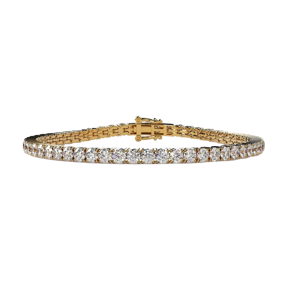 Round 8.10 CT Lab Grown Diamond Tennis Bracelet