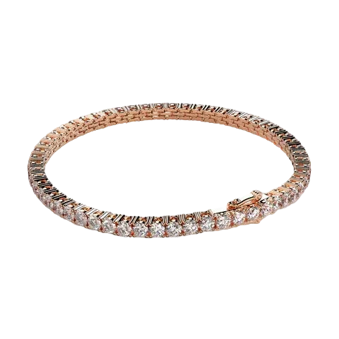 Round 8.10 CT Lab Grown Diamond Tennis Bracelet