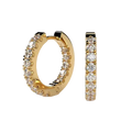 Round Lab Grown Diamond Hoop Earrings
