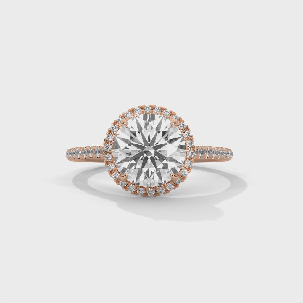 Round Halo Engagement Ring