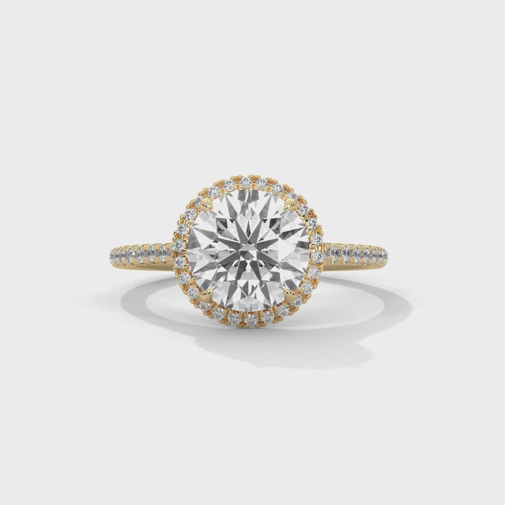 Round Halo Engagement Ring