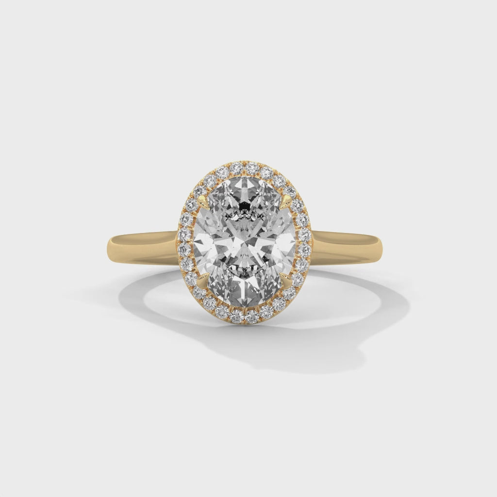 Oval Halo Engagement Ring