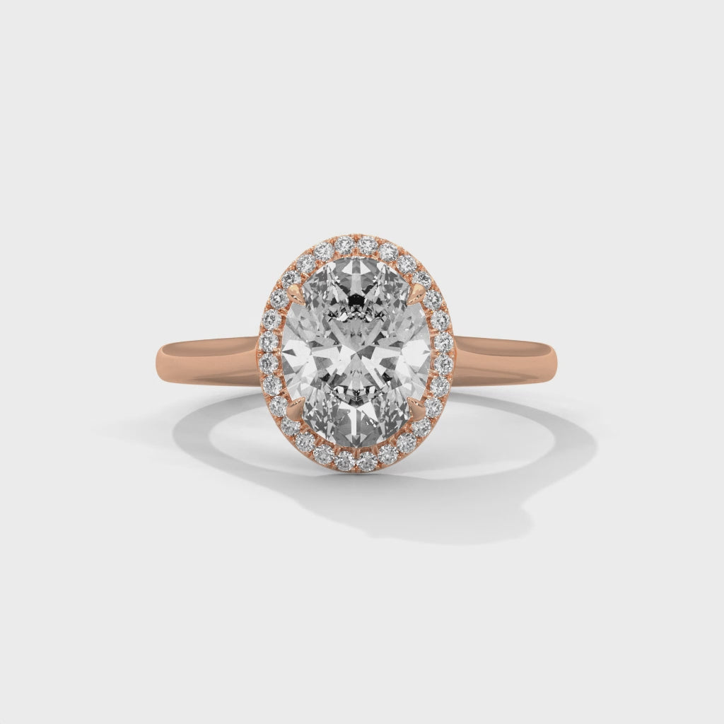 Oval Halo Engagement Ring