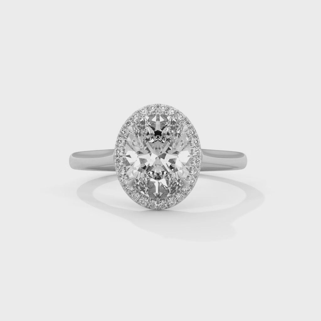 Oval Halo Engagement Ring