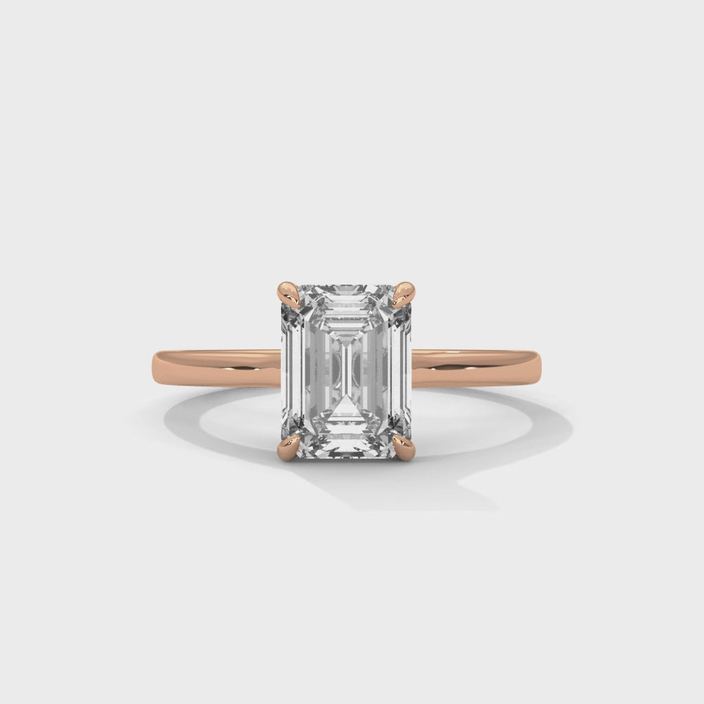 Emerald Cut Solitaire Engagement Ring